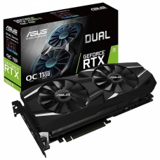 Placa de Vídeo Asus, Geforce, RTX 2080 Ti OC, DUAL, 11GB, GDDR6, 352Bit, DUAL-RTX2080TI-O11G