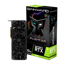 Placa de Vídeo Gainward GeForce RTX 3080 Phantom+, LHR, 10GB, GDDR6X, DLSS, Ray Tracing, NED3080U19IA-1020M