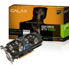 Placa de Vídeo Galax NVIDIA GeForce GTX 1050 Ti EXOC Dual, 4GB GDDR5, 128Bit, 50IQH8DVN6EC