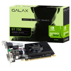 Placa de Vídeo GALAX NVIDIA GeForce GT 730, 4GB, DDR3, 128-Bit, 73GQF8HX00HD