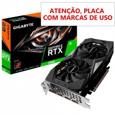 Placa de Vídeo Gigabyte NVIDIA Geforce RTX 2060, 6GB GDDR6, DLSS, Ray Tracing, GV-N2060D6-6GD - Open Box COM MARCAS DE USO