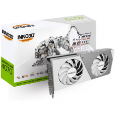 Placa de Vídeo INNO3D NVIDIA GeForce RTX 4070 Twin X2 OC White Stealth, 12GB, GDDR6X, DLSS, Ray Tracing, N40702-126XX-183052V