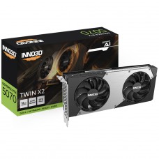 Placa de Vídeo INNO3D NVIDIA GeForce RTX 5070 TWIN X2, 12GB, GDDR7, DLSS, Ray Tracing, N50702-12D7-195064N