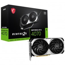 Placa de Vídeo MSI NVIDIA GeForce RTX 4070 VENTUS 2X E1 OC, 12GB GDDR6, DLSS, Ray Tracing, 912-V512-017