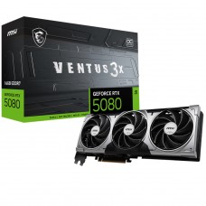Placa de Vídeo MSI NVIDIA GeForce RTX 5080 Ventus 3X OC, 16GB, GDDR7, DLSS, Ray Tracing, 912-V531-262
