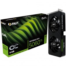 Placa de Vídeo Palit NVIDIA GeForce RTX 5060 Ti Dual OC, 8GB, GDDR7, DLSS, Ray Tracing, NE7506TT19P1-GB2062D
