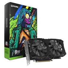 Placa de Vídeo PCYES NVIDIA GeForce RTX 4060, GDDR6, 8GB, 128-Bit, Dual Fan, Preta, Ray Tracing, PVR40608GR6DF2
