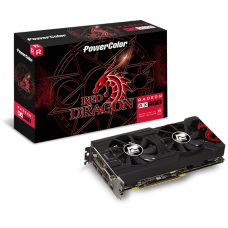 Placa de Ví­deo PowerColor Radeon RX 570 Red Dragon Dual, 4GB GDDR5, 256Bit, AXRX 570 4GBD5-DHDV3/OC - Open Box