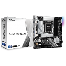 Placa Mãe ASRock B760M Pro RS/D4, Chipset B760, Intel LGA 1700, mATX, DDR4