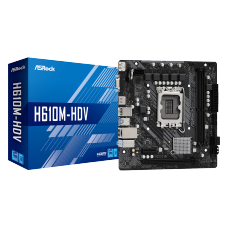 Placa Mãe ASRock H610M-HDV, Chipset H610, Intel LGA 1700, mATX, DDR4