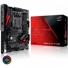 Placa Mãe Asus ROG CROSSHAIR VII HERO, Chipset X470, AMD AM4, ATX, DDR4