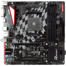 Placa Mãe Biostar Racing X470GTQ, Chipset X470, AMD AM4, MATX, DDR4 - Open Box