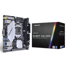 Placa Mãe Biostar Racing Z490T-Silver, Chipset Z490, Intel LGA 1200, Mini-ITX, DDR4, IZ49BIHT-R01-BS210X