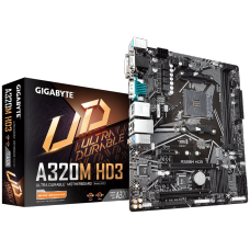 Placa Mãe Gigabyte A320M HD3, Chipset A320M, AMD AM4, mATX, DDR4, A320M HD3