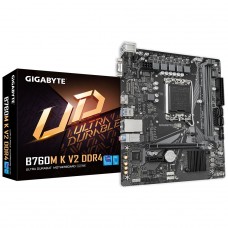 Placa Mãe Gigabyte B760M K V2 DDR4, Chipset B760, Intel LGA 1700, mATX, DDR4