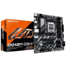 Placa Mãe Gigabyte B840M D3HP, Chipset B840, AMD AM5, mATX, DDR5