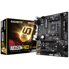 Placa Mãe Gigabyte GA-AB350M-HD3 Chipset B350, AMD AM4, mATX, DDR4