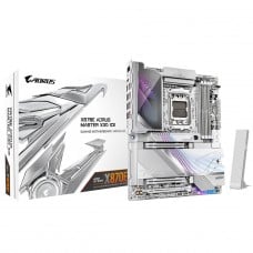 Placa Mãe Gigabyte X870E AORUS MASTER X3D ICE, Chipset X870E, AMD AM5, ATX, WiFi, DDR5, Branco