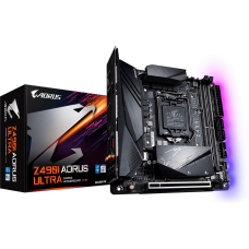Placa Mãe Gigabyte Z49I Aorus Ultra, Chipset Z490, Intel LGA 1200, Wi-Fi, Mini-ITX, DDR4