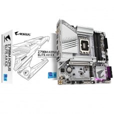 Placa Mãe Gigabyte Z790M AORUS ELITE AX ICE, Chipset Z790, Intel LGA 1700, MATX, DDR5