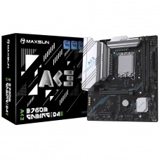 Placa Mãe Maxsun B760M Gaming WiFi ACE D4 II, Chipset B760, Intel LGA 1700, mATX, DDR4