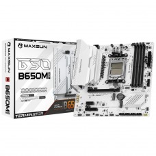 Placa Mãe Maxsun Terminator B650M WiFi ICE, Chipset B650, AMD AM5, mATX, DDR5