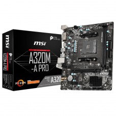 Placa Mãe MSI A320M-A PRO, Chipset A320, AMD AM4, MATX, DDR4