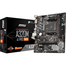 Placa Mãe MSI A320M-A Pro Max, Chipset A320, AMD AM4, mATX, DDR4