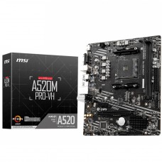 Placa Mãe MSI A520M PRO-VH, Chipset AMD A520, AMD AM4, M-ATX, DDR4