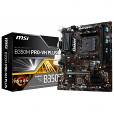 Placa Mãe MSI B350M PRO-VH PLUS, Chipset B350, AMD AM4, ATX, DDR4
