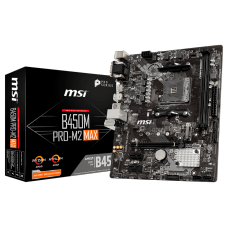 Placa Mãe MSI B450M PRO-M2 MAX, Chipset B450, AMD AM4, mATX, DDR4