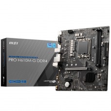 Placa Mãe MSI PRO H610M-G DDR4, Chipset H610, Intel LGA 1700, M-ATX, 911-7D46-097