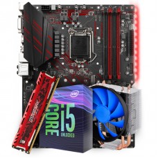 Placa Mãe MSI Z390 Mpg Gaming Plus LGA 1151 + Processador Intel Core i5 9600KF 3.70GHz + Cooler DeepCool Gammaxx 300 + Memória DDR4 16GB 2666MHz