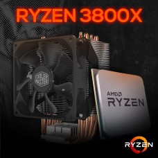 Kit Processador AMD Ryzen 7 3800x 3.9ghz (4.5ghz Turbo), 8-cores 16-threads, +  Cooler Master Hyper H412R 92mm