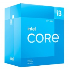 Processador Intel Core i3 12100F 3.3GHz (4.3GHz Turbo), 12ª Geração, 4-Cores 8-Threads, LGA 1700, Com Cooler, BX8071512100F