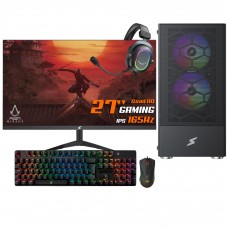 Setup Gamer Odisseia AMD Ryzen 5 5600, RTX 3060, 16GB, SSD 1TB , Monitor 27" 165Hz, Mouse Gamer, Teclado T-Dagger Bora, Headset Gamer 