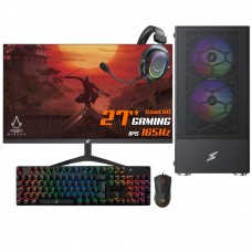 Setup Gamer T-GAMER Odisseia AMD Ryzen 5 5600, RTX 3060, 16GB, SSD 1TB , Monitor 27" 165Hz, Mouse, Teclado, Headset