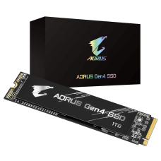 SSD Gigabyte Aorus Gen4, 1TB, M.2 2280, NVMe, Leitura 5000MBs e Gravação 4400MBs, GP-AG41TB