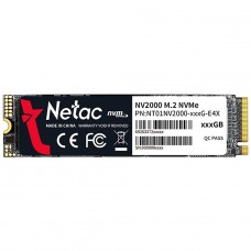 SSD Netac NV2000, 256GB, PCIe Gen3, M.2 NVMe, 2280, Leitura 2500MBs e Gravação 1000MBs, NT01NV2000-256-E4X