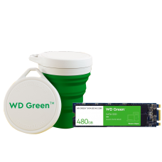 SSD WD Green 480GB, M.2 SATA III, Leitura 545MBs e Gravação 465MBs + Copo WD Green