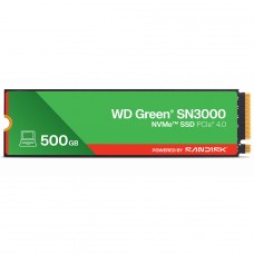SSD WD Green SN3000, 500GB, M.2 NVMe, Leitura 5000MB/s e Gravação 4100MB/s, WDS500G4G0E - Open Box