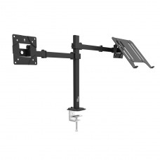 Suporte de Mesa Dr. Office Titan D25, Ergonômico, Para Monitor de Até 32 Pol E Notebook, DR-MA-D25T1M0K32IYN10BN