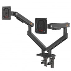 Suporte de Mesa Ergonômico North Bayou Dual Arm A5-C, Articulado, Para 2 Monitores de 17 Até 32 Pol, Preto