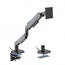 Suporte de Mesa Octoo Clipsmart Gamer, Articulado, RGB, Para Monitor Até 49 Pol, Preto