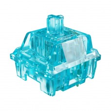 Switch Para Teclado Mecânico Akko Custom Switches, Linear, Kit Com 45 Unidades, Crystal Blue