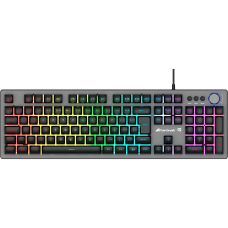 Teclado Gamer Fortrek Holt, Semi-Mecânico, Rainbow, Grafite, ABNT2