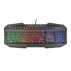 Teclado Gamer Trust Avonn, LED Rainbow, Anti-Ghosting até 6 teclas, GXT830-RW