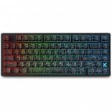 Teclado Magnético Gamer MCHOSE Jet 75 Black Topographic, RGB, Hall Effect, Switch Kailh Magnetic God, 75%, ANSI, Preto, HW-Jet75-10
