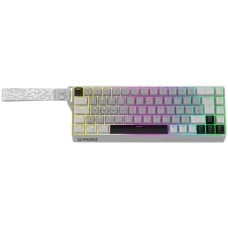 Teclado Magnético Gamer PCYes Gamma White Ghost, RGB, Switch Outemu Blue Ice, Hall Effect, 8K, ABNT2, PMGMWG