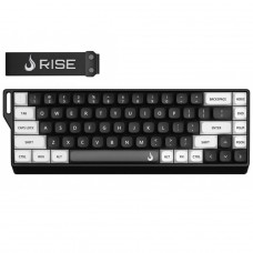 Teclado Magnético Gamer Rise Mode Vektor Pro, RGB, USB, Switch Rise Core, 65%, Preto e Branco, RM-TCM-VKT-MGN-BW